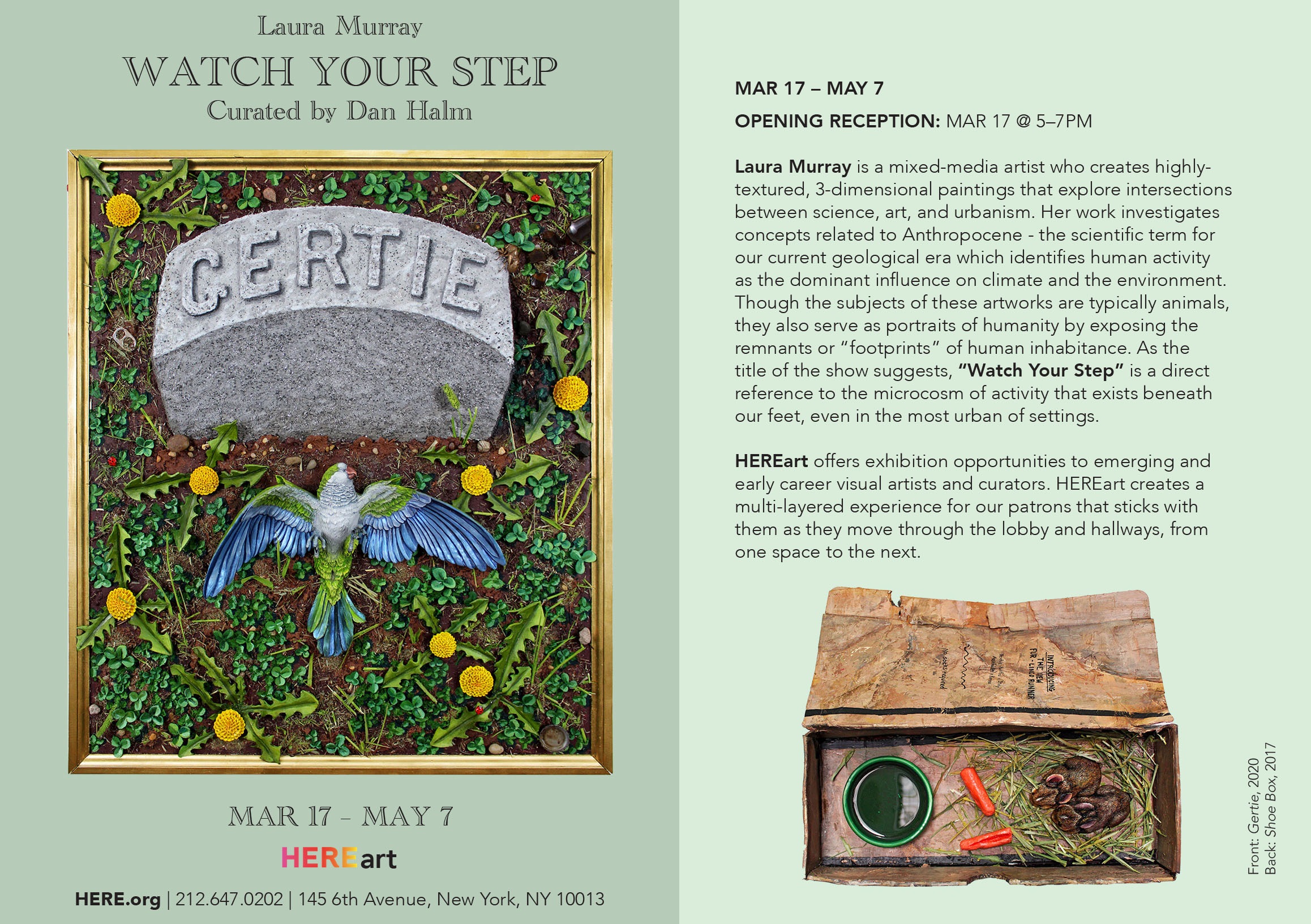 HERE Arts Center_Watch Your Step_postcard